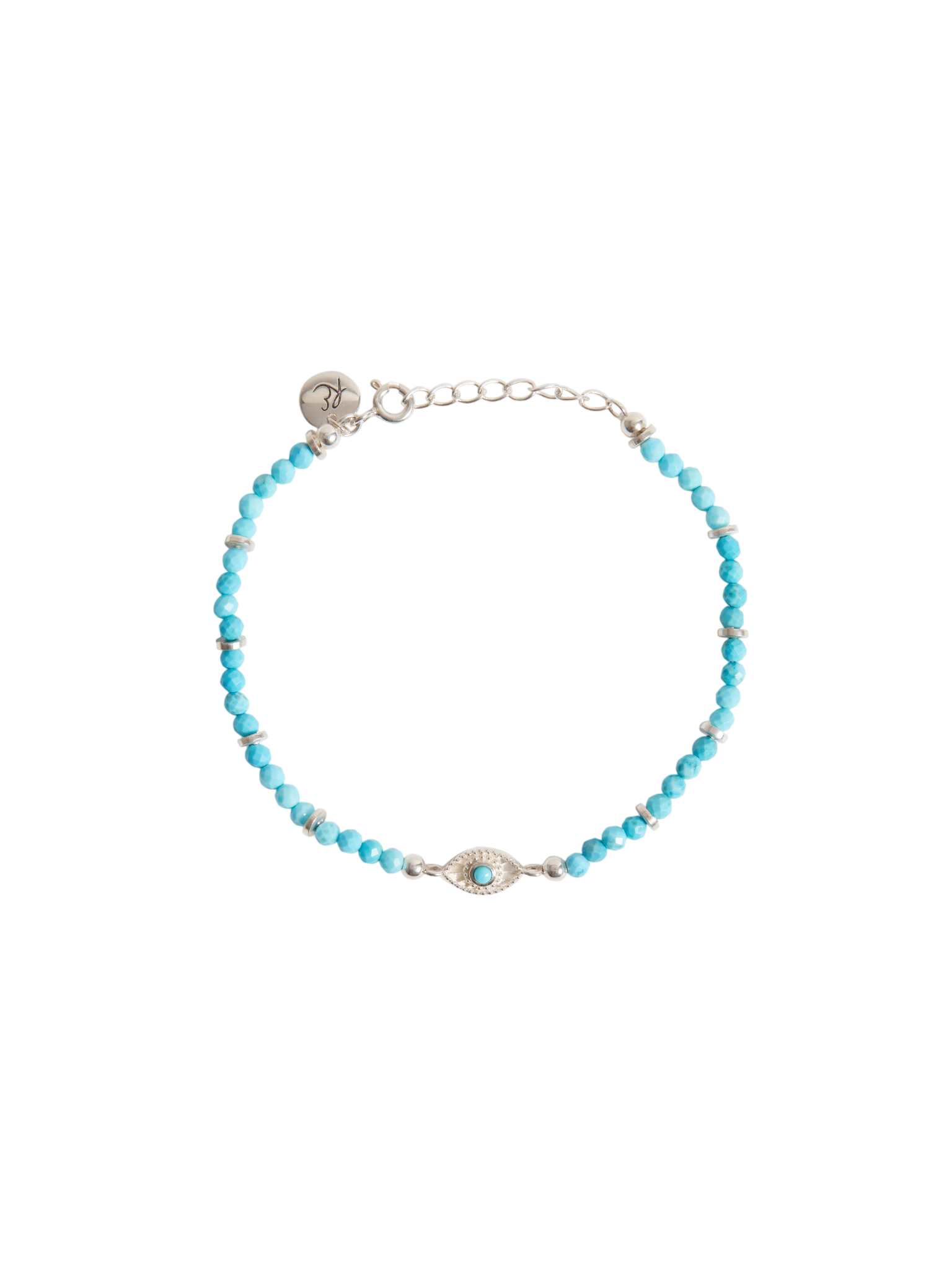 Rays of light bracelet turquoise silver